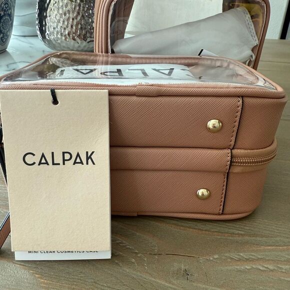 NWT Calpak Small Clear Cosmetics Case in
Caramel - Picture 5 of 5